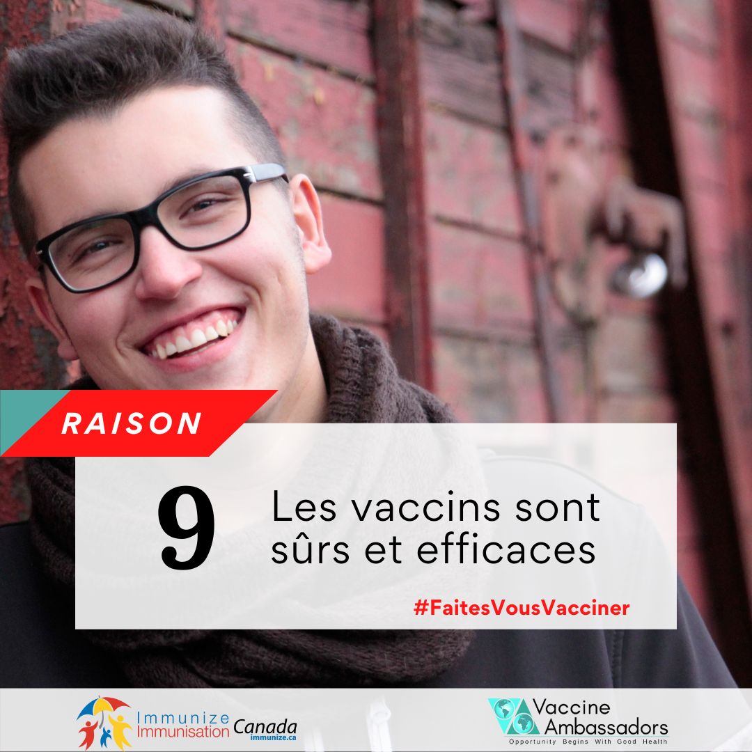 Raison No. 9 - Les vaccins sont sûrs et efficaces - Facebook et Instagram