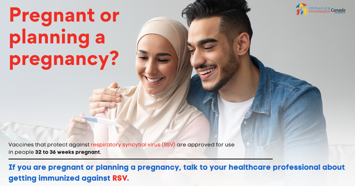 Pregnant or planning a pregnancy? (RSV vaccine) - social media image for Twitter/X