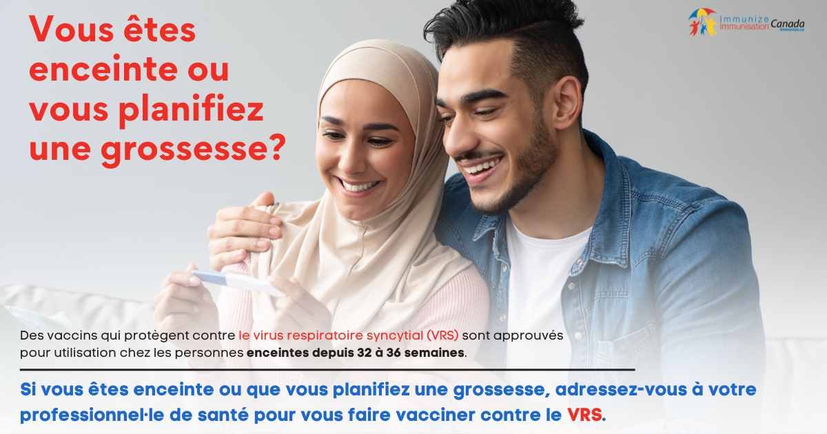 Vous êtes enceinte ou vous planifiez une grossesse? (vaccin contre le VRS) - image pour Facebook
