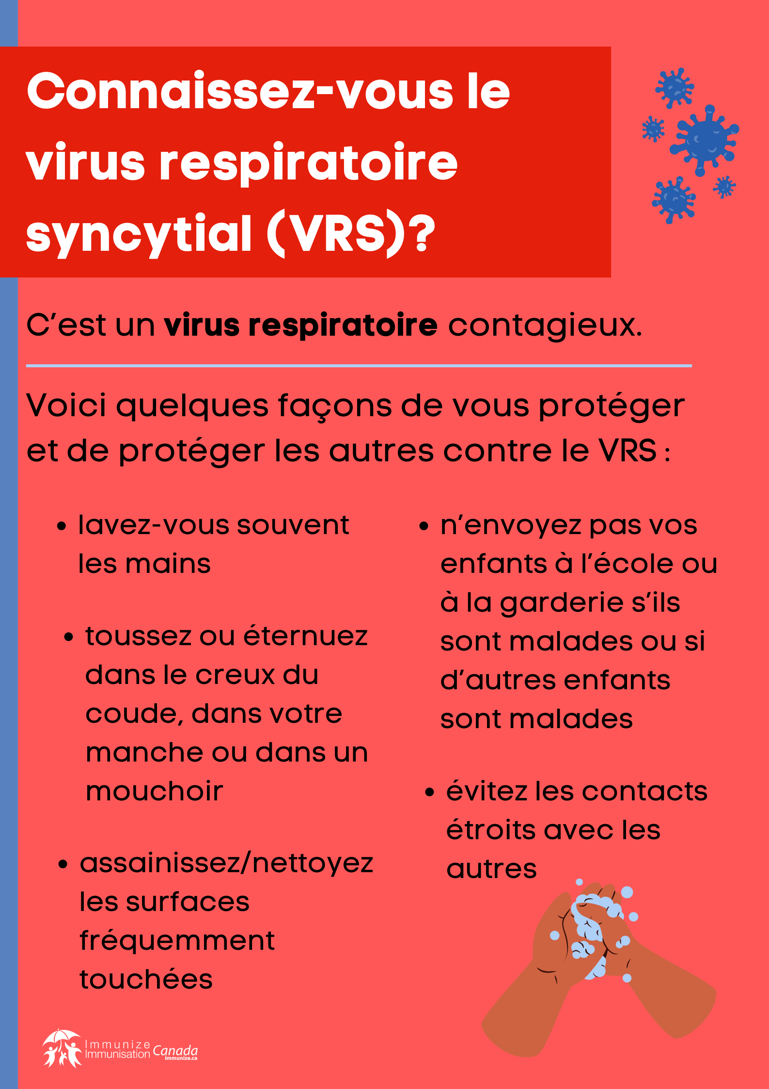 Connaissez-vous le virus respiratoire syncytial (VRS)? (affiche 4)