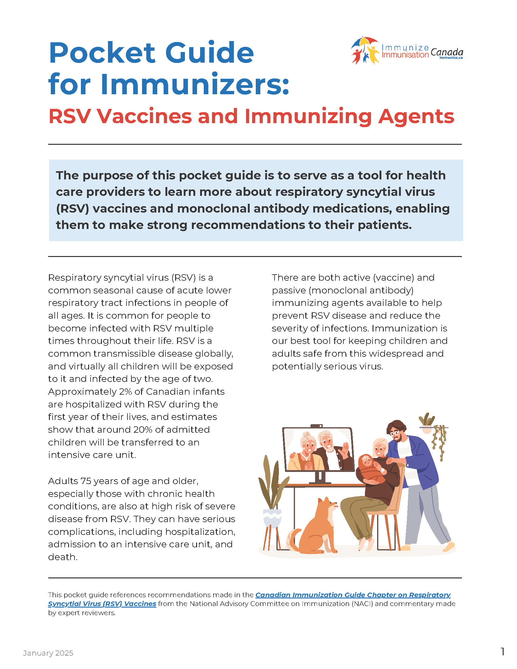 Pocket Guide for Immunizers: RSV Vaccines and Immunizing Agents