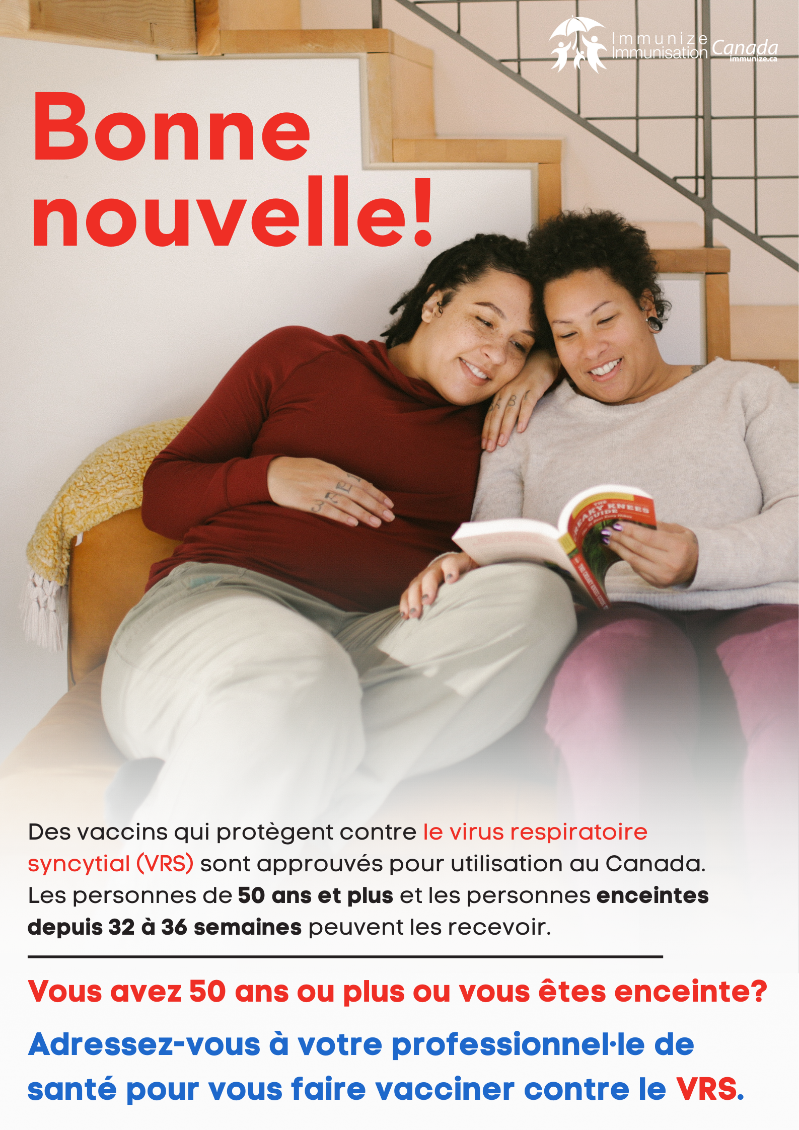 Bonne nouvelle! (vaccin contre le virus respiratoire syncytial) - affiche