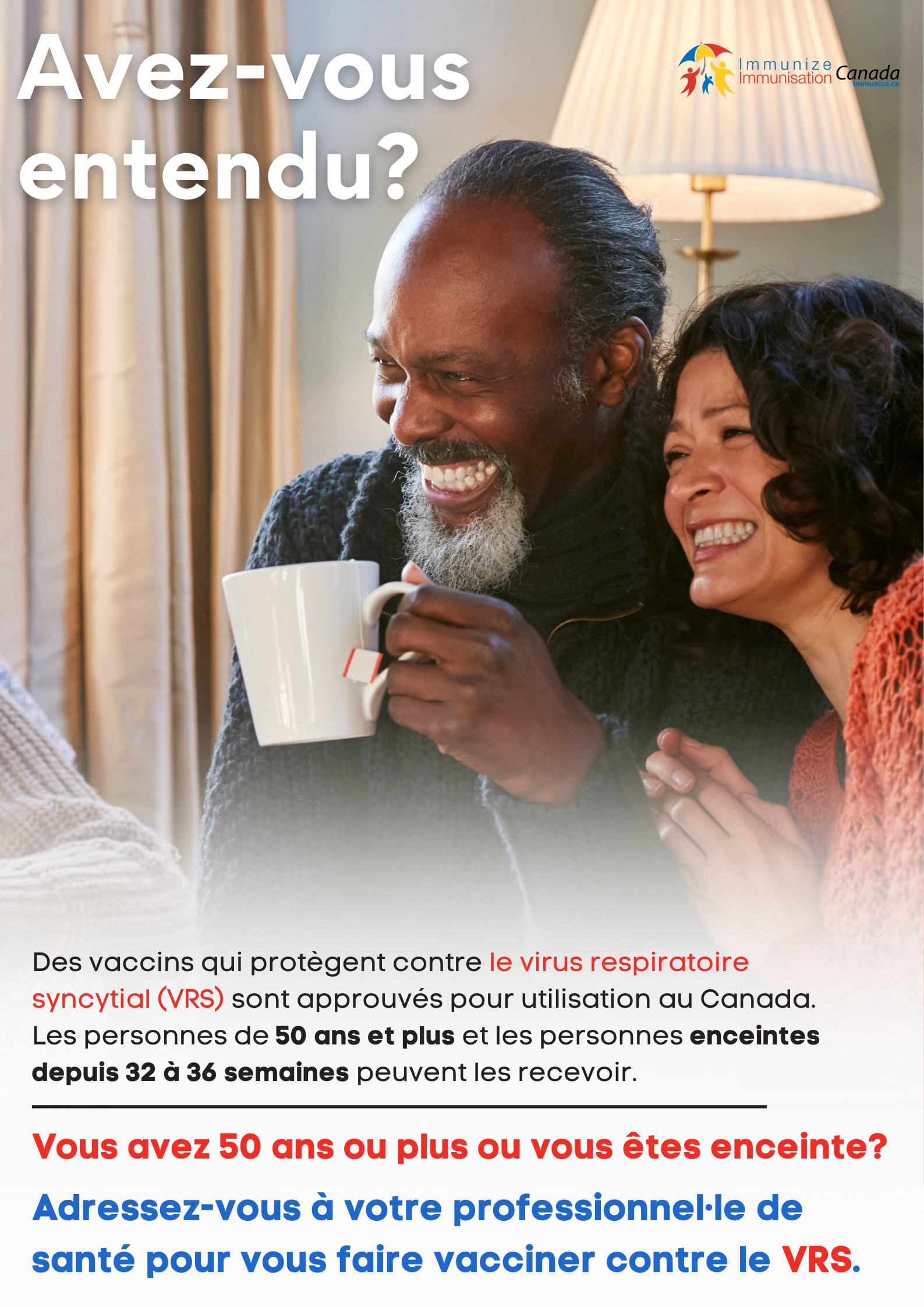 Avez-vous entendu? (vaccin contre le virus respiratoire syncytial) - affiche