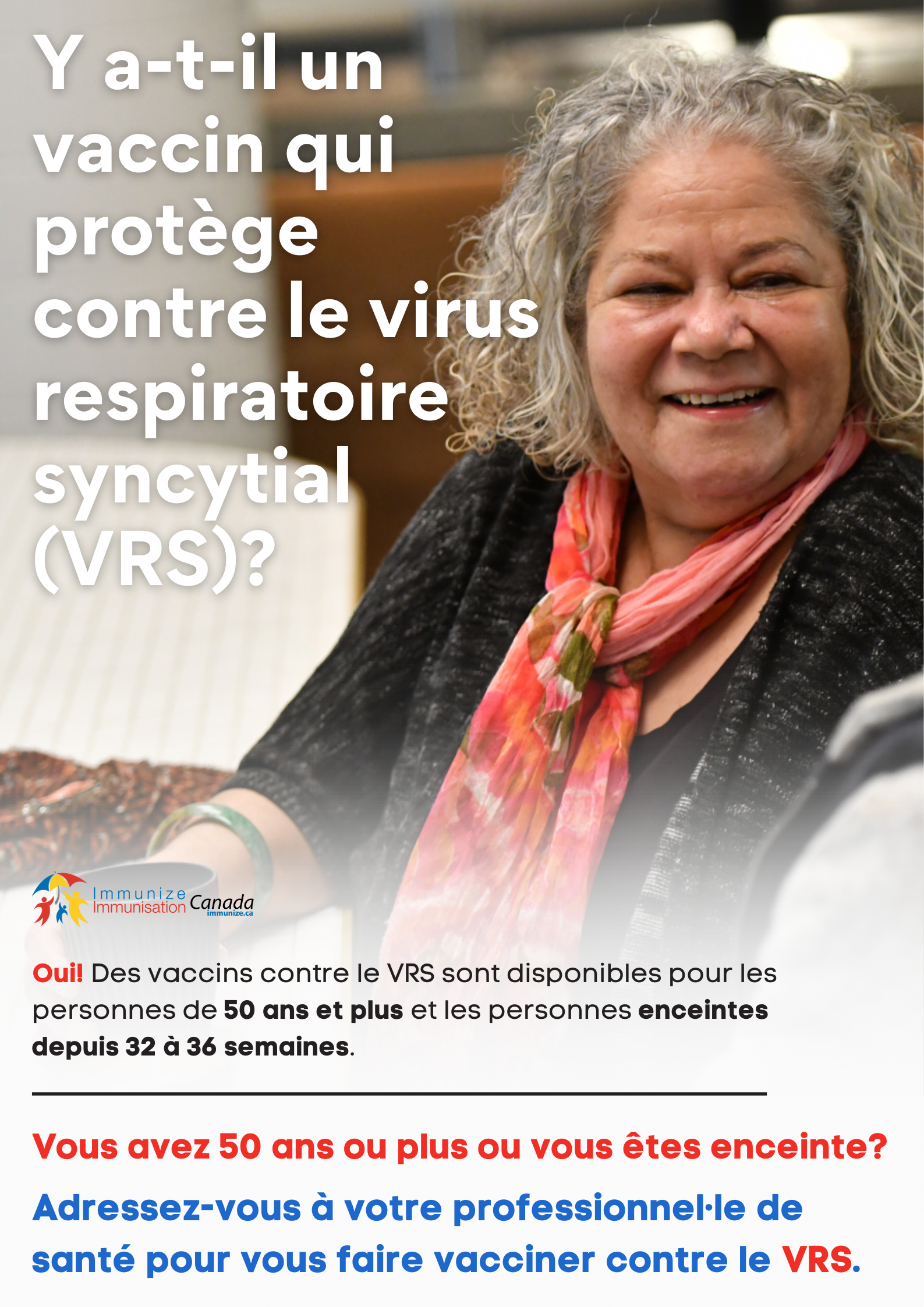 Y a-t-il un vaccin qui protège contre le virus respiratoire syncytial (VRS)? (vaccin contre le virus respiratoire syncytial) - affiche