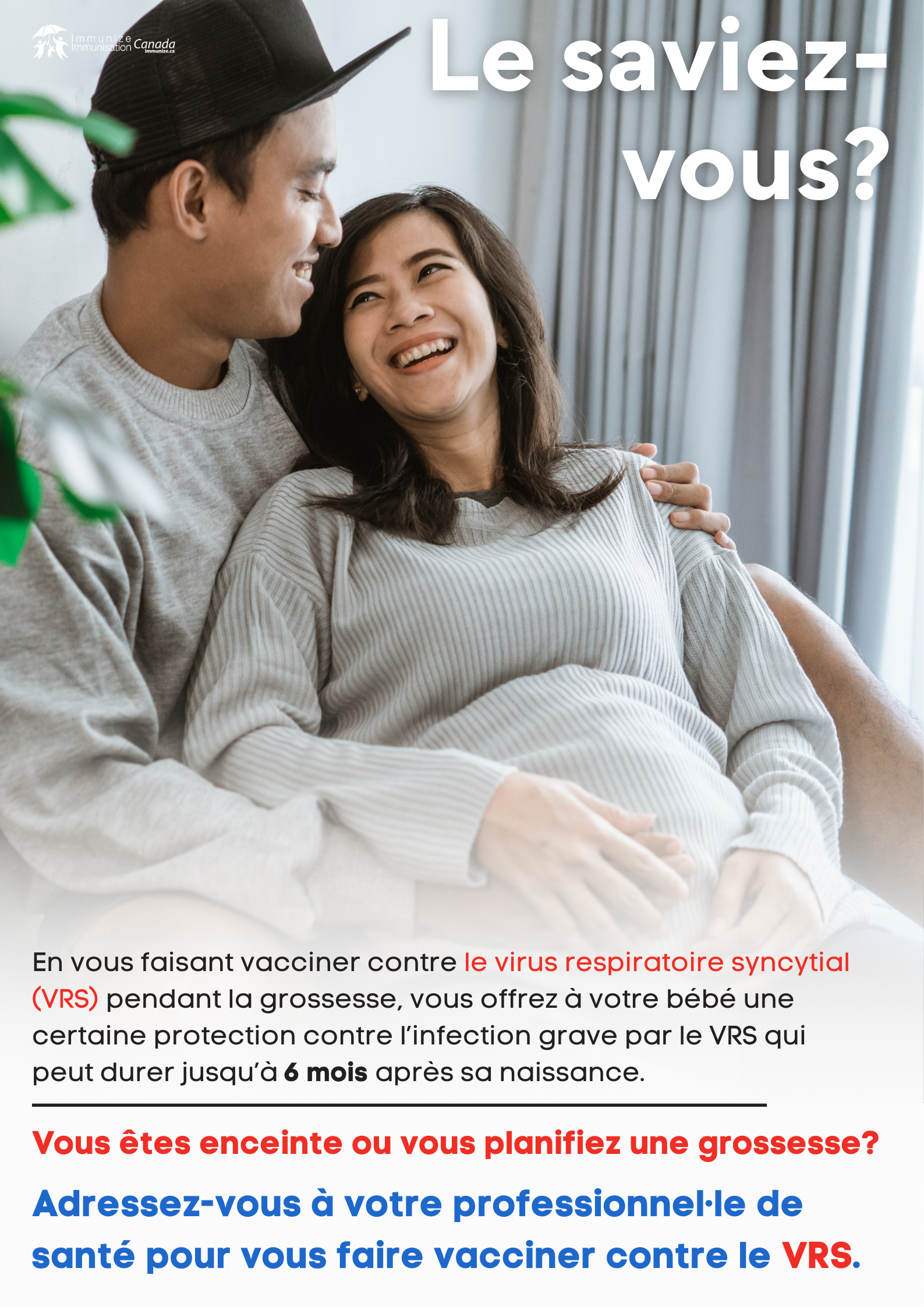 Le saviez-vous? (vaccin contre le virus respiratoire syncytial) - affiche