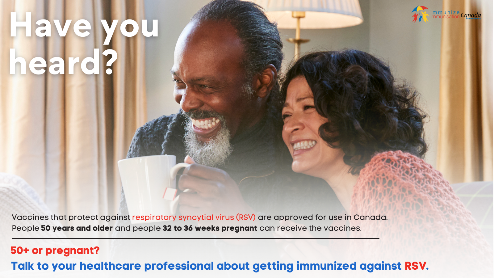 Have you heard? (RSV vaccine) - social media image for Twitter/X