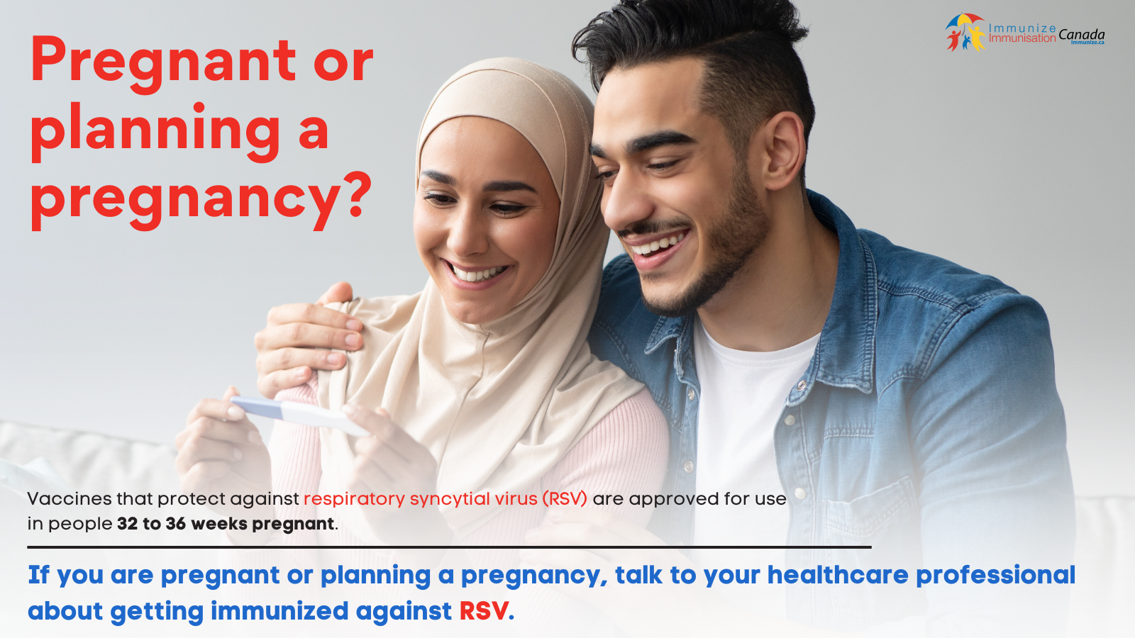 Pregnant or planning a pregnancy? (RSV vaccine) - social media image for Twitter/X