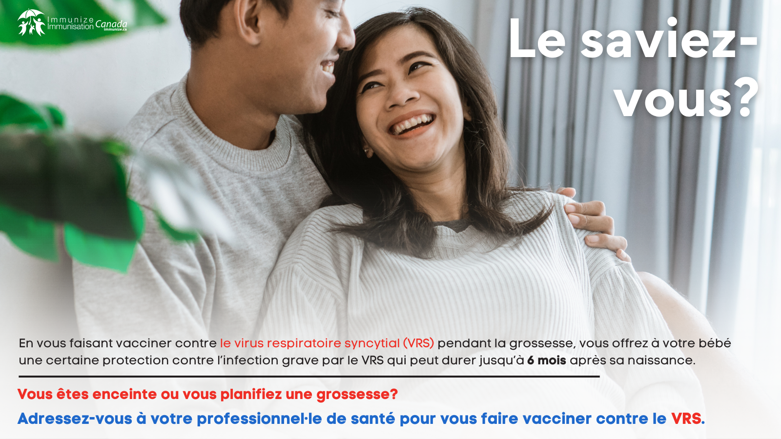 Le saviez-vous? (vaccin contre le VRS) - image pour Twitter/X