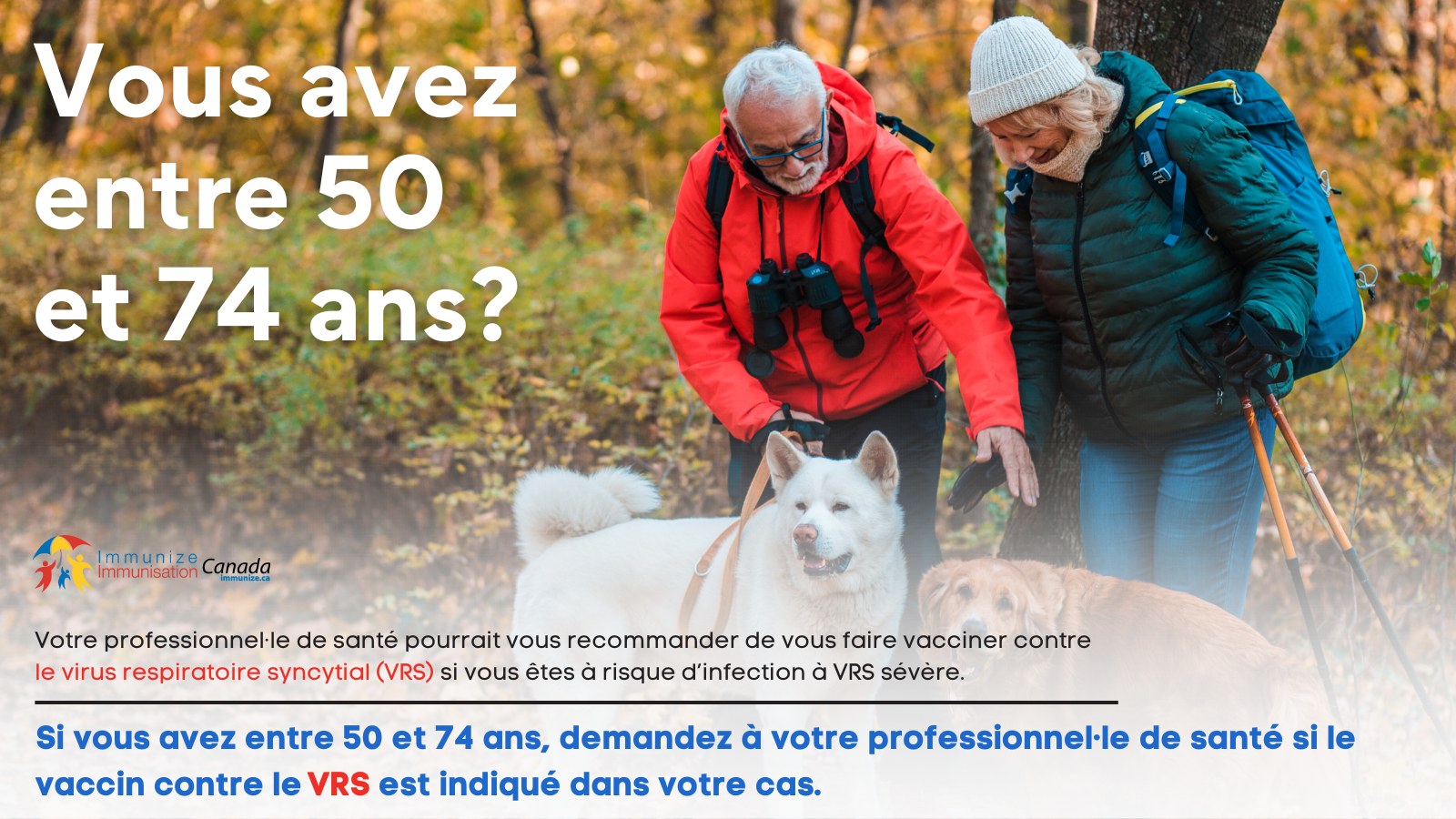 Vous avez entre 50 et 74 ans? (vaccin contre le VRS) - image pour Twitter/X