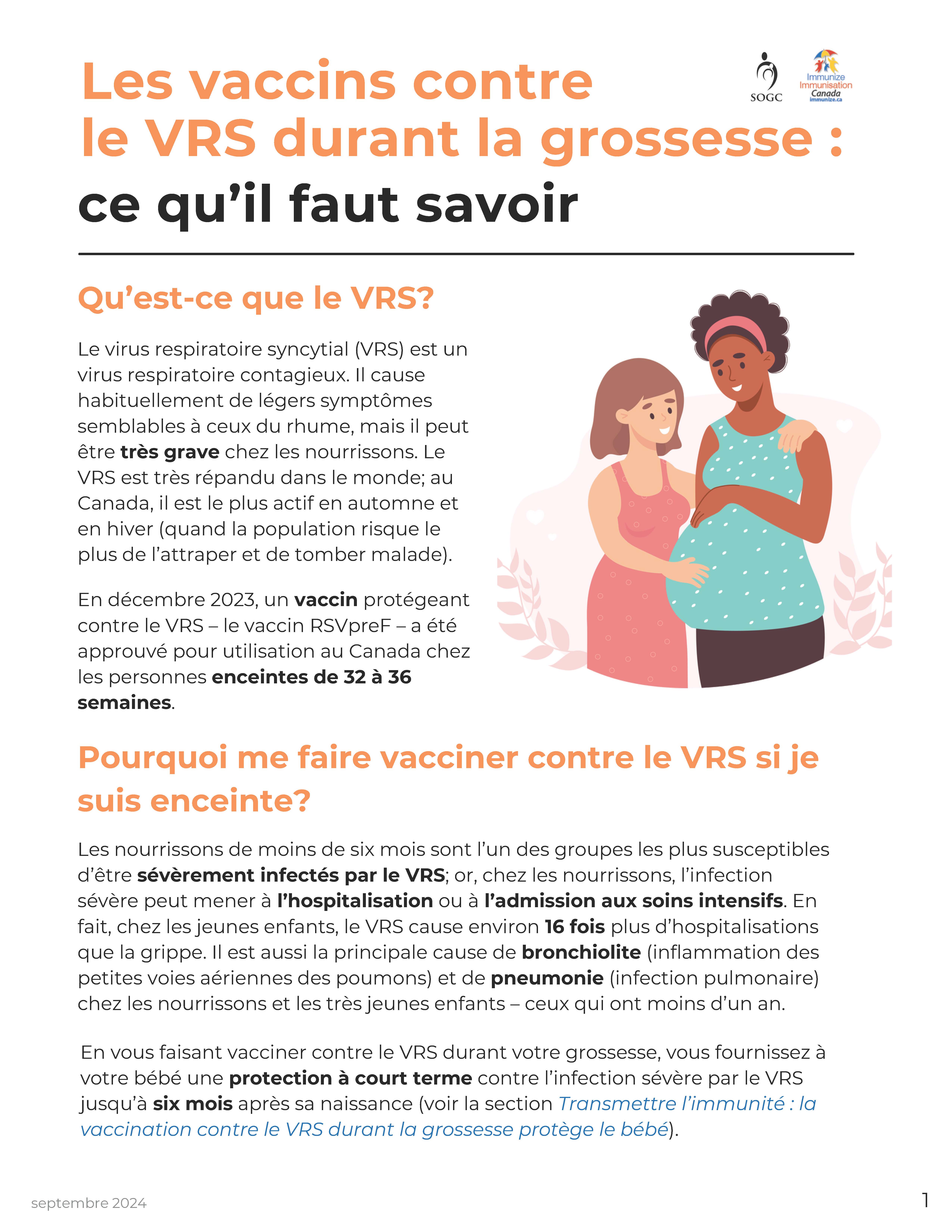 Les vaccins contre le VRS durant la grossesse : ce qu'il faut savoir