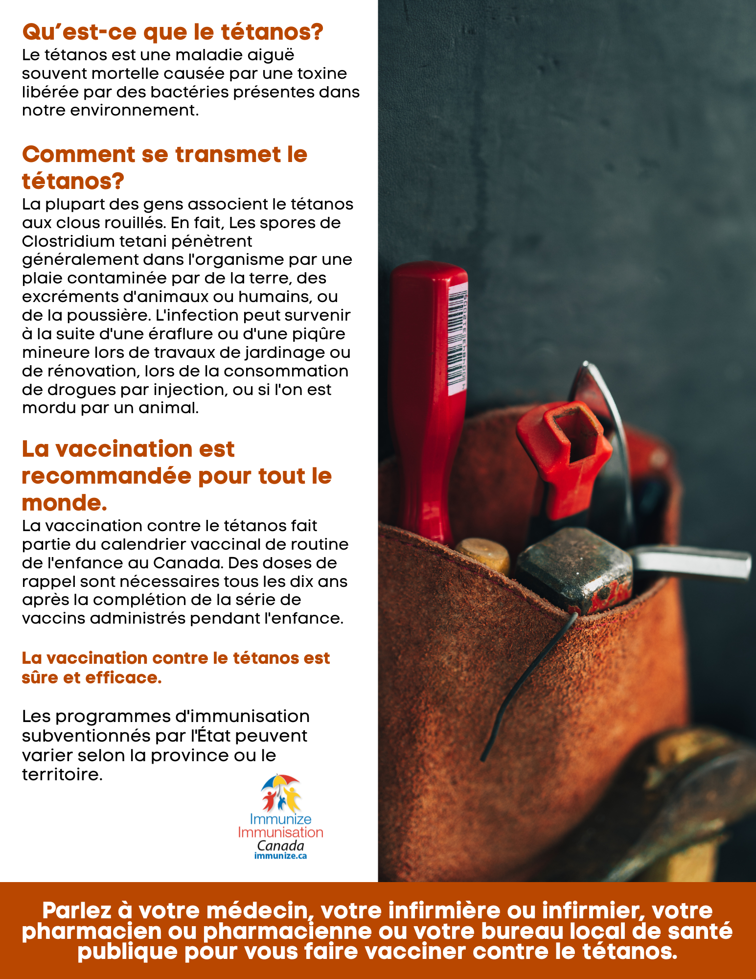 Qu’est-ce que le tétanos? - affiche 3