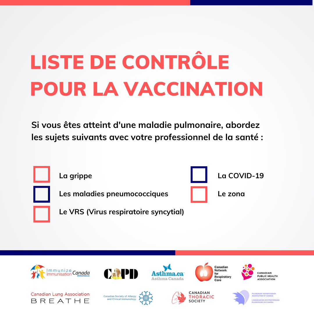 Liste de contrôle pour la vaccination (image pour médias sociaux)