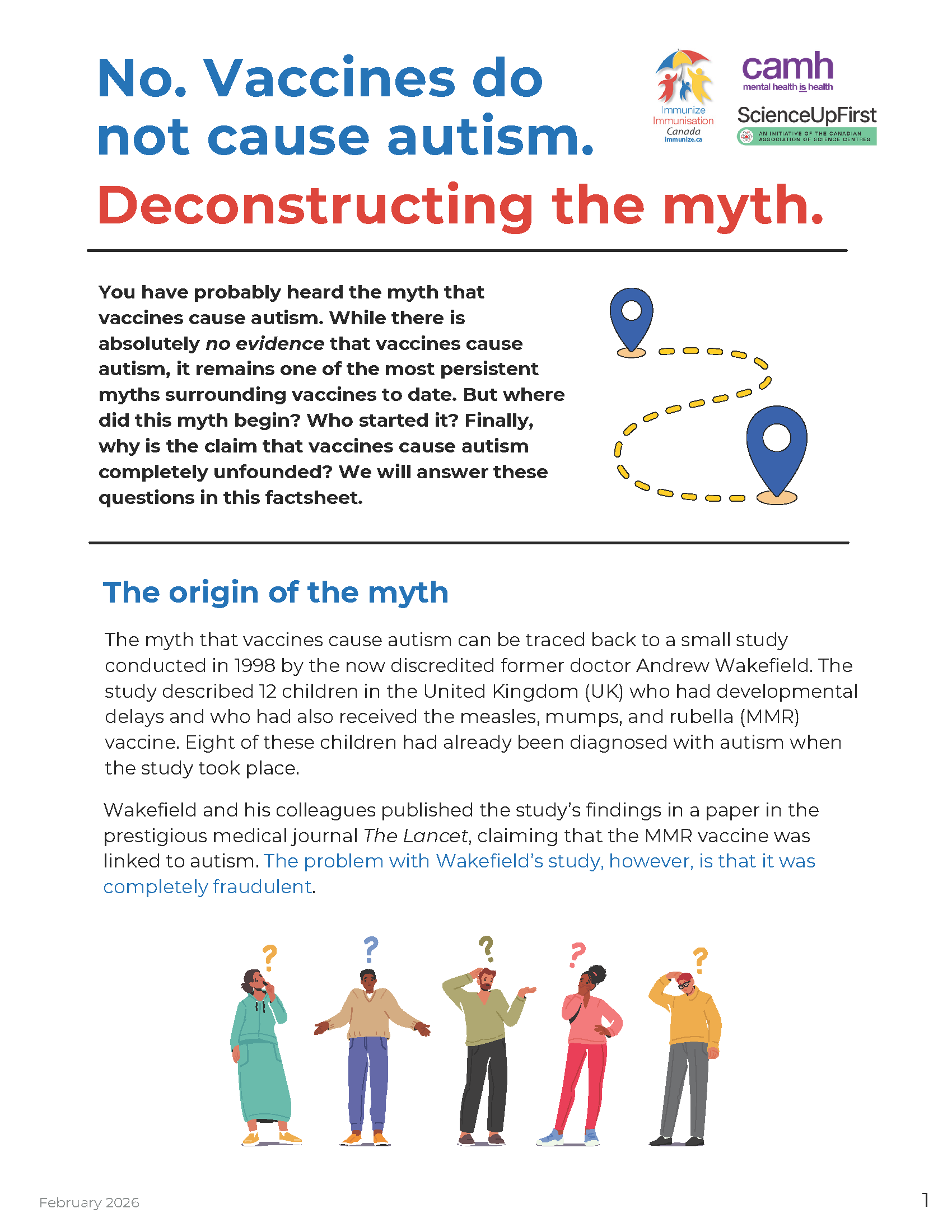 No. Vaccines do not cause autism. Deconstructing the myth (factsheet)