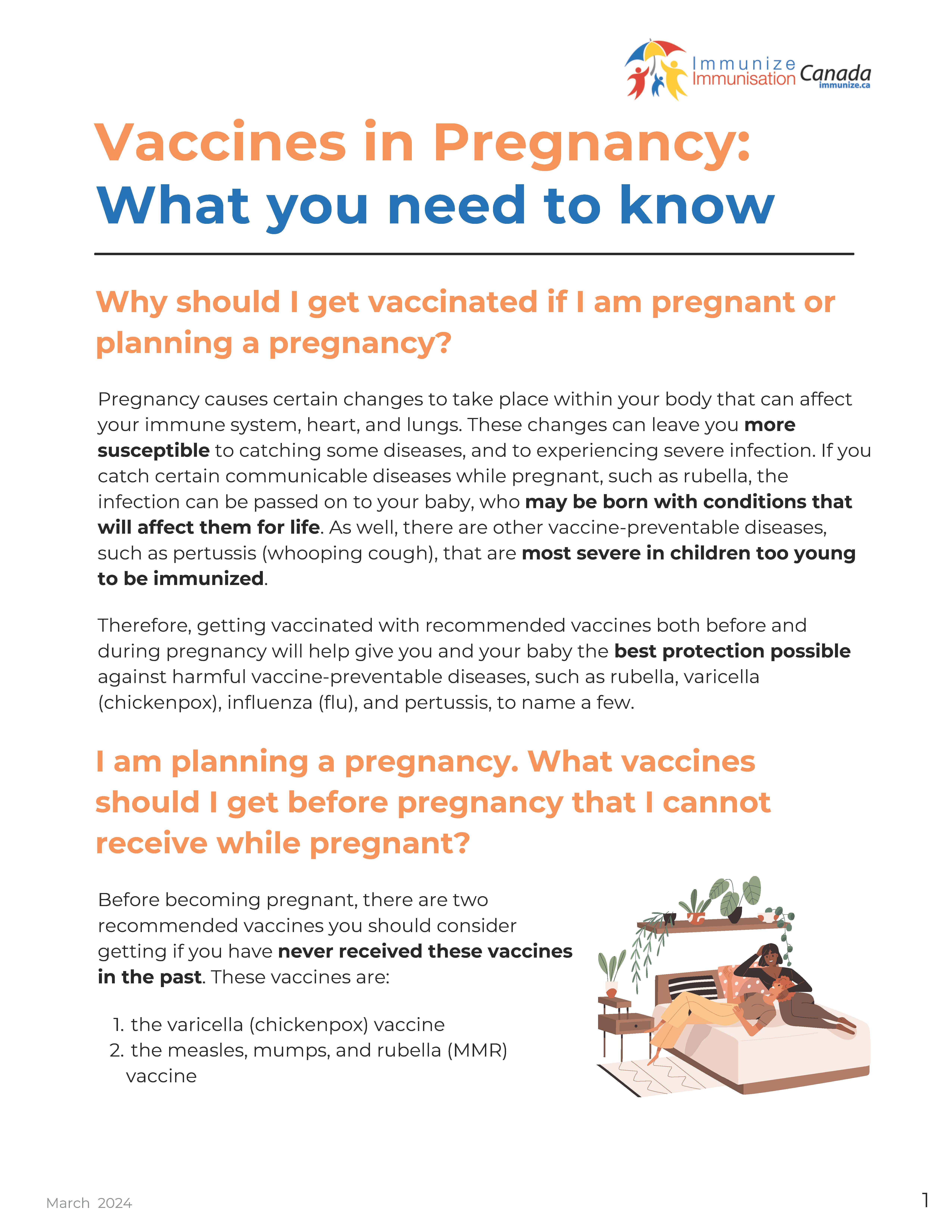 Vaccines in Pregnancy: What you need to know (factsheet)